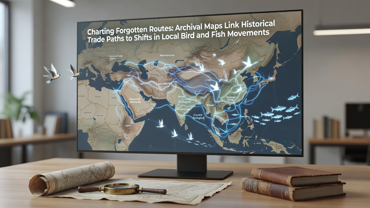 Charting Forgotten Routes: Archival Maps Link Historical Trade Paths to Shifts in Local Bird and Fish Movements